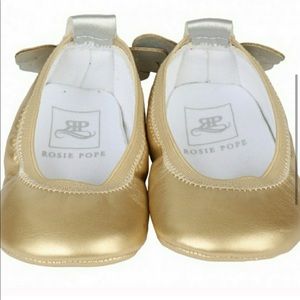 Rosie Pope Angel Gold Ballet Flats, size 2